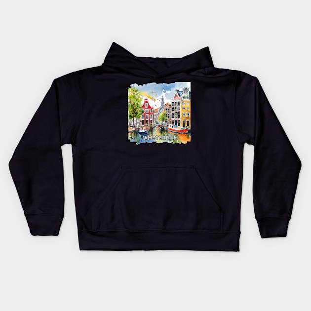 Amsterdam Kids Hoodie by newozzorder